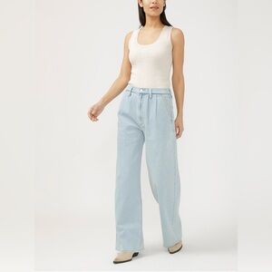 Silver Jeans Slouchy High Rise Pleated Trouser sz 30 x 32 - Light Blue